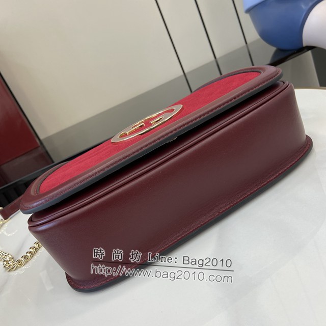 Gucci專櫃古馳最新款Blondie系列小號肩背包磨砂原廠皮斜挎女包 jh2116型號：815715
